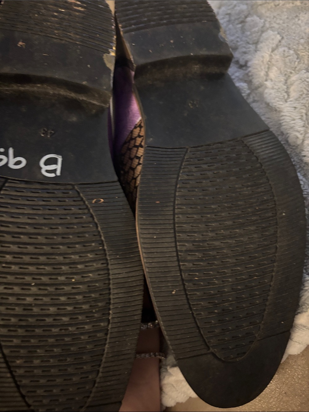 Black Patent Slip-On Loafers with Bronze Accent - Picture 4 of 5